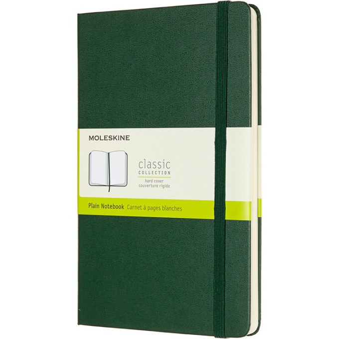 Блокнот MOLESKINE CLASSIC Large, нелинованный, зелёный QP062K15